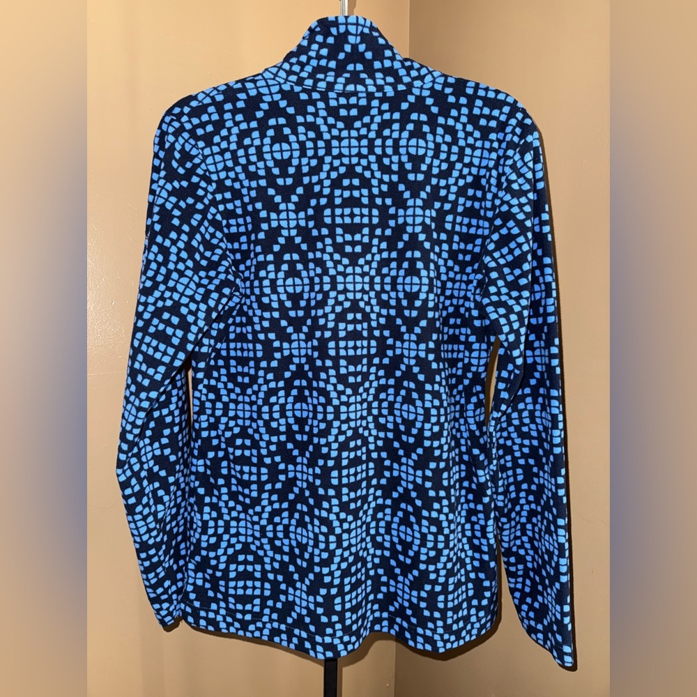 COLUMBIA Women's Blue & Pink Geometric Pullover lightweight Jacket.Size Medium. - Picture 3 of 5
